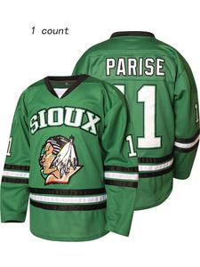 Men's Letter Embroidery Long Sleeve Hockey Jersey, Casual Outdoor Sports T-shirt for Daily Wear, Men's Sportswear for All Seasons