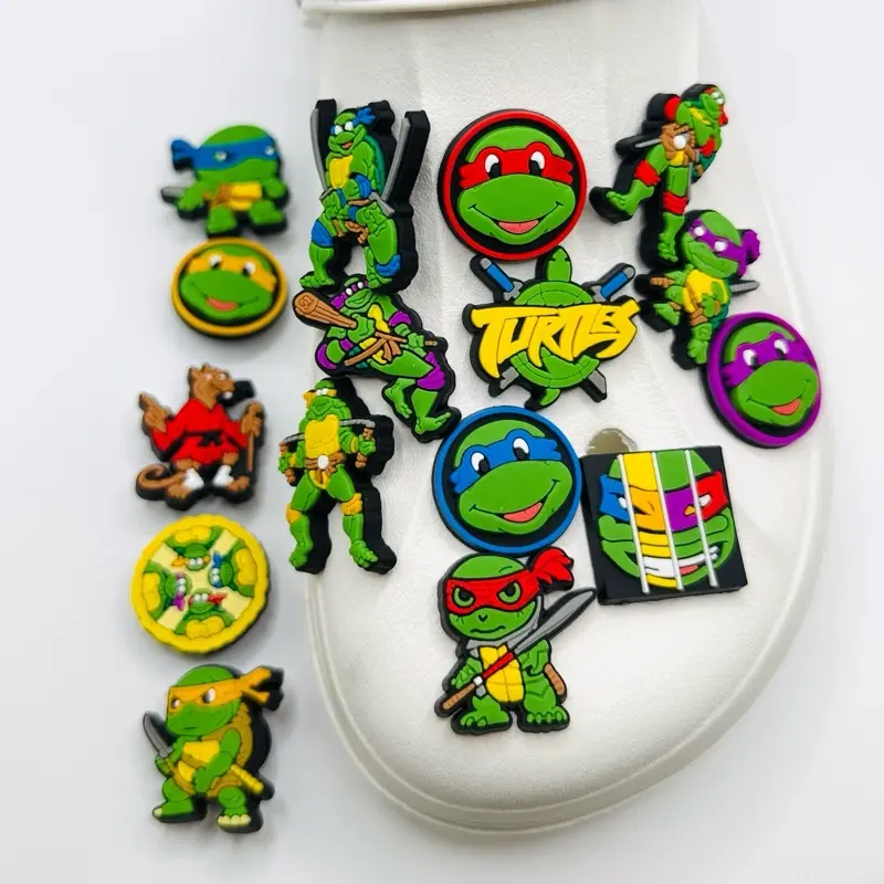 16x Ninja Turtles Charms for Croc Shoe Style | SET OF 16 | Super Cute Gifts- Bargain- Shoe Accessories- Shoe Decoration Charms Footwear Comfort Bridal Parent 3
