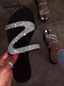 Women's Fashion Sandals Collection, Elegant Sandals, Luxury Rhinestone Details & Modern Design, PU Leather Comfortable Flat Shoes for All Occasions