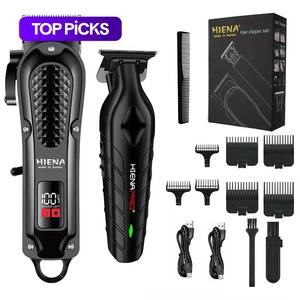 Professional Hair Clipper Set, 1 Box Electric Hair Trimmer & Accessories, Hair Cutting Kit for Men, Haircut Trimmer Kit, Great for Stylists Barbershop Salon Home Use