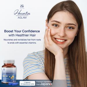 AGLAM Herratin Hair Regrowth Supplement 1000mg 30 Capsules - L-Methionine & L-Cysteine for Hair Growth & Health - 30 Days Supply - Healthcare