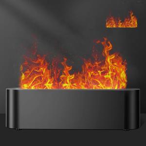 Flame Design Air Humidifier, 150ml Timed Color Changing Desktop Humidifier with 7 Color Changes, Portable Aroma Essential Oils Diffuser