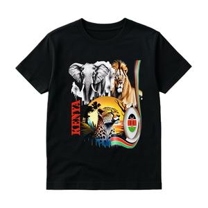Kenya Safari Themed T-shirt for Women Comfortable Fit Soft Streetwear Top Summer Wear