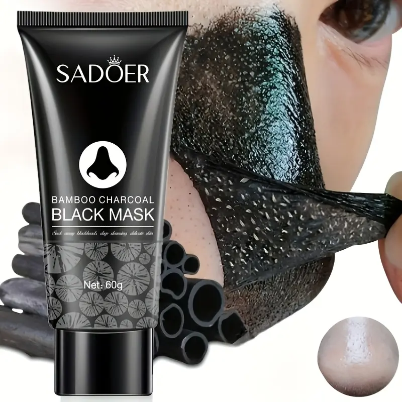 Bamboo Charcoal Black Cleansing Mud Mask Cleanses Pores, Peel-Off Mask Hydrates The Face, Deeply Cleanses The Skin, Refines Pores, And Is Perfect for Oily Skin, Suitable for Both Men And Women. 0