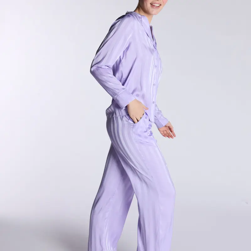 Boux Avenue Luxe Stripe Satin Pyjama Set Soft Silky Nightwear Comfy Loungewear 4