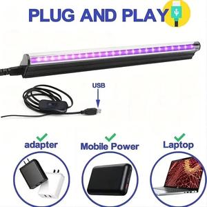 2x 24Leds LED UV Ultraviolet Strip Tube Light Bar Club Party Lamp Blacklight USB