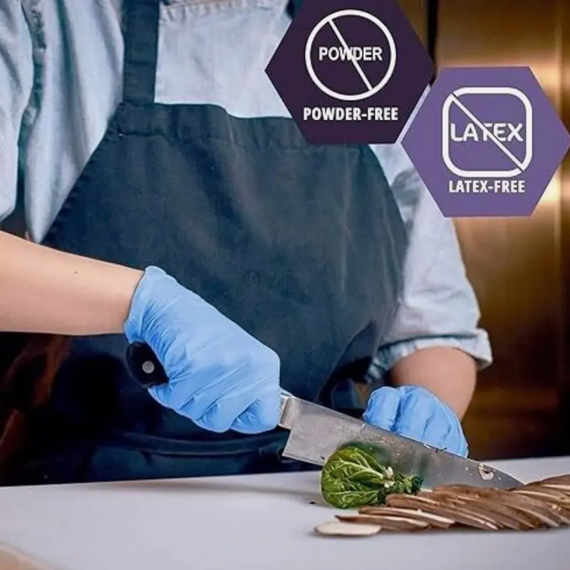 100 Disposable Nitrile Gloves Powder-Free Latex-Free Blue S/M/L/XL for Medical Use - Cleaning, Hand 3