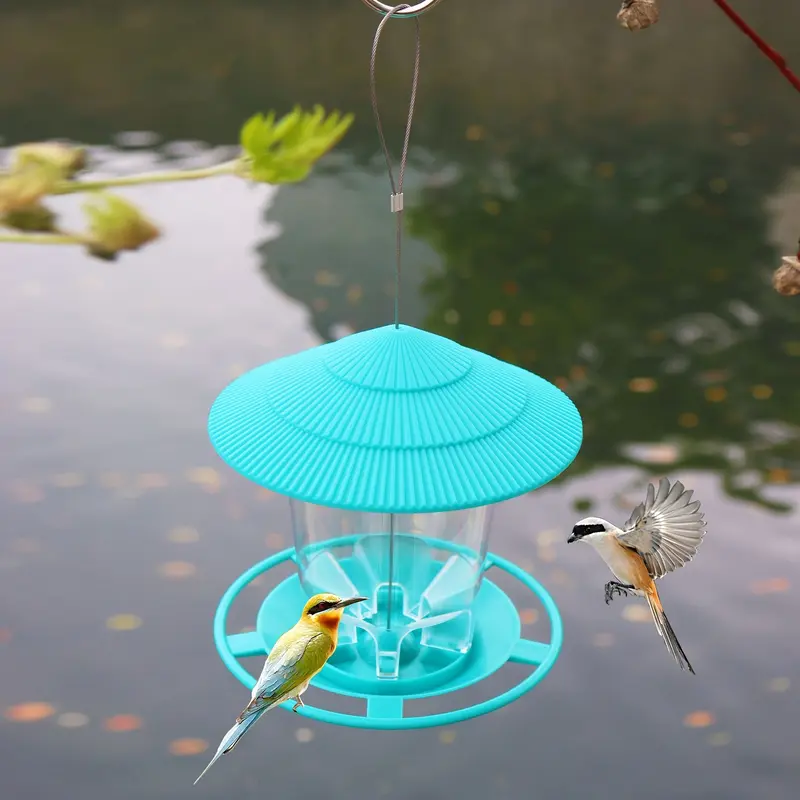 1pc Outdoor Garden Yard Hanging Bird Feeder, Garden Automatic Hummingbird Feeder, Wild Bird Feeder 5