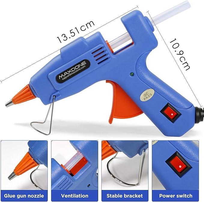 Product Introduction of Upgraded 20W Mini Hot Glue Gun with 30pcs 7mm x 130mm Glue Sticks – Fast Heating for DIY Crafts & Home Repairs 9