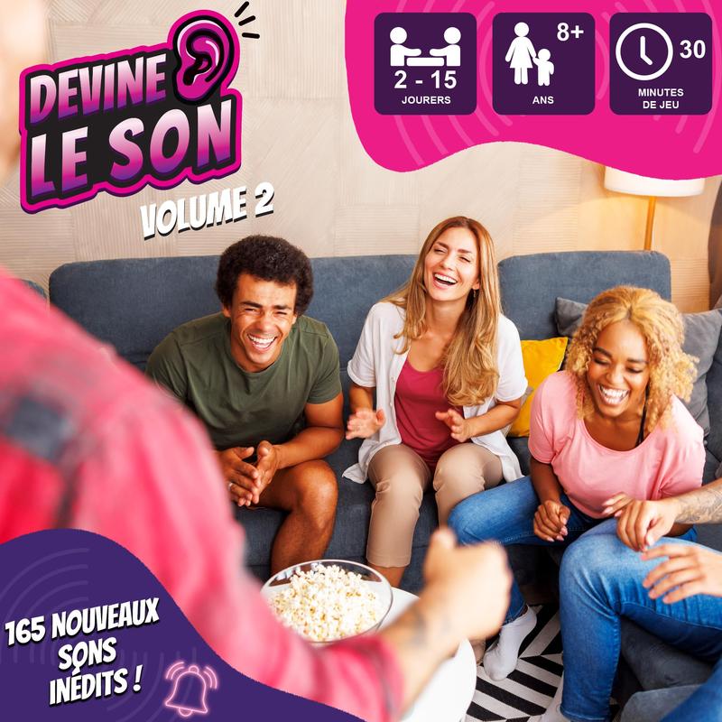 Guess That Noise 2 - Funny Sound Impressions Party Game Noises | Fun for Family & Friends | 2-15 Players, Ages 8+ | Perfect for Kids, Teens, Adults | 1