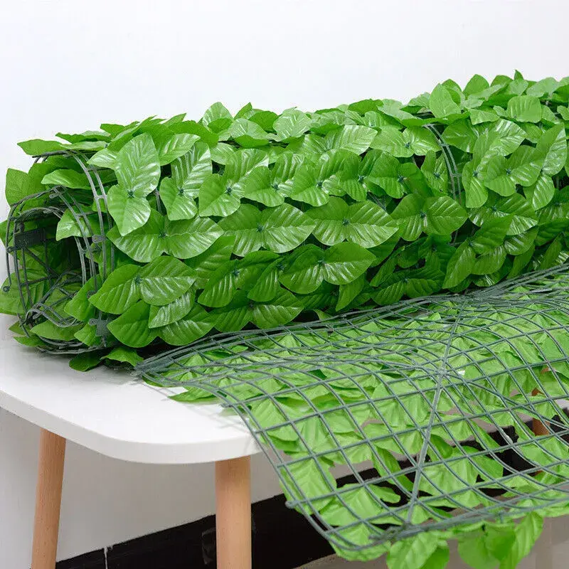 6M Artificial Hedge Fake Ivy Leaf Garden Fence Privacy Screening Roll Wall Panel 6