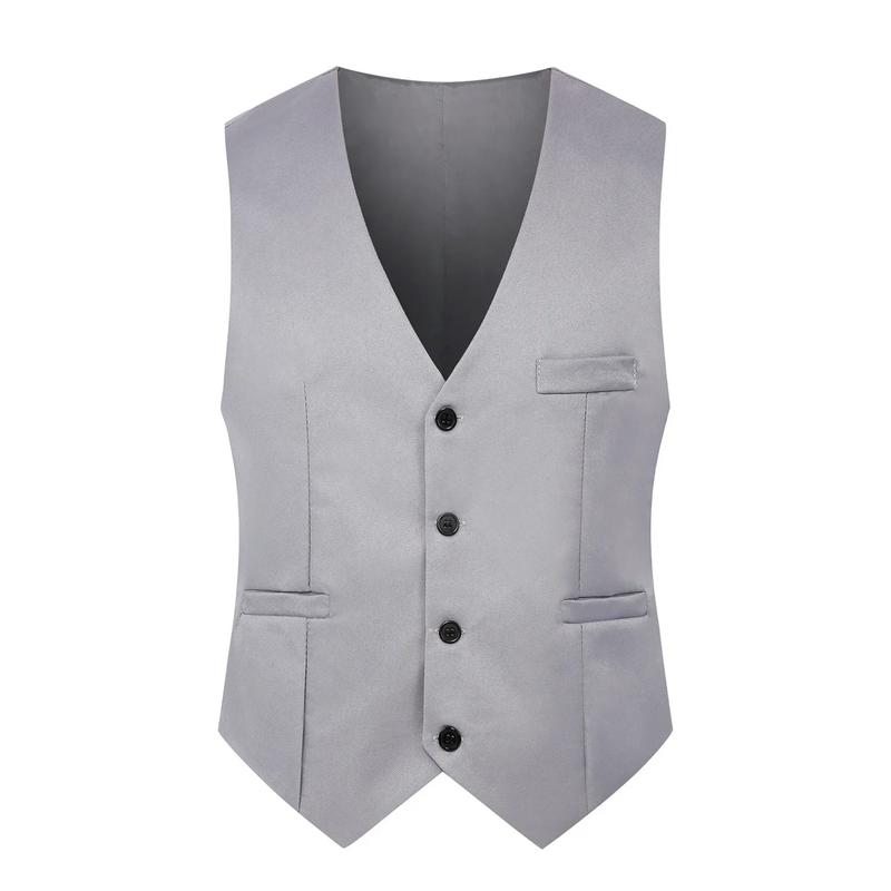 Product Introduction of Men's Casual Business Vests Slim Fit Formal Business Vest Large Size Waistcoat for Suit or Tuxedo Wedding Formal Prom 8