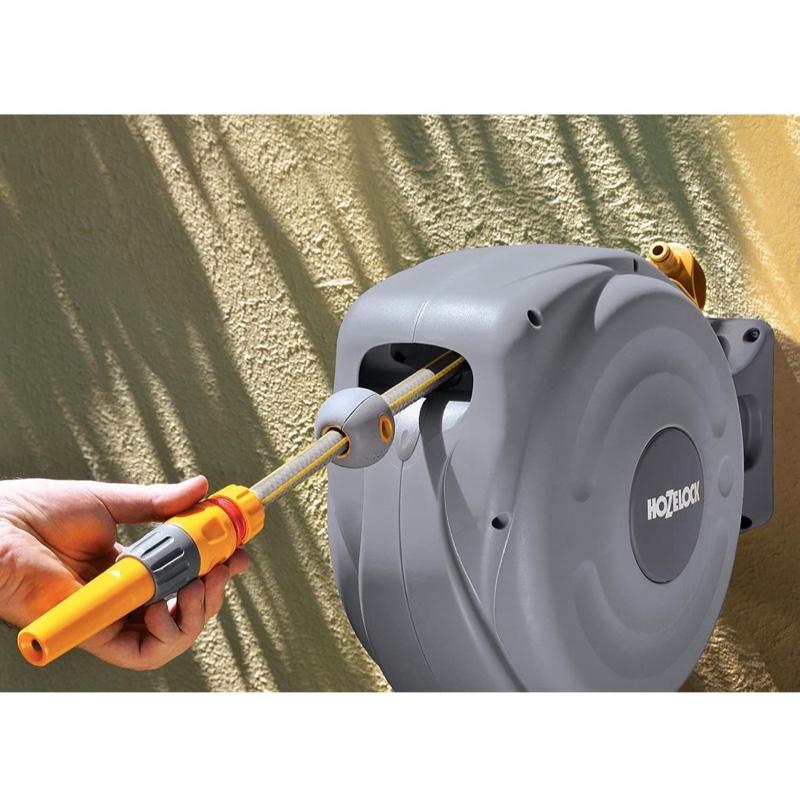 HOZELOCK - Auto Reel Wall-mounted Reel 10m: Easy to Install, Child-lock, Auto-rewind, Ready-to-use Reel with Nozzle, Fittings, Hozelock Hose and Accessories Included - 5 Year Guarantee 2