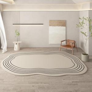 Irregular Pattern Carpet, 1 Count Simple Lines Home Decor Bedroom Large Rug, Thickened Shaggy Foldable Washable Floor Mat for Home Bedroom Living Room, Home Accessories, Modern Area Rug, Bedroom Accessories, Modern Abstract Rug, Home Decorative Rug