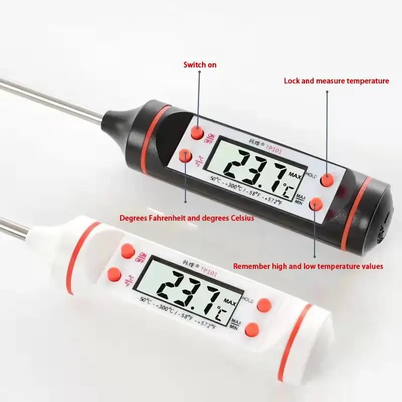 Digital Food Thermometer for Baking and Cooking - Electronic Probe with LCD Display 4