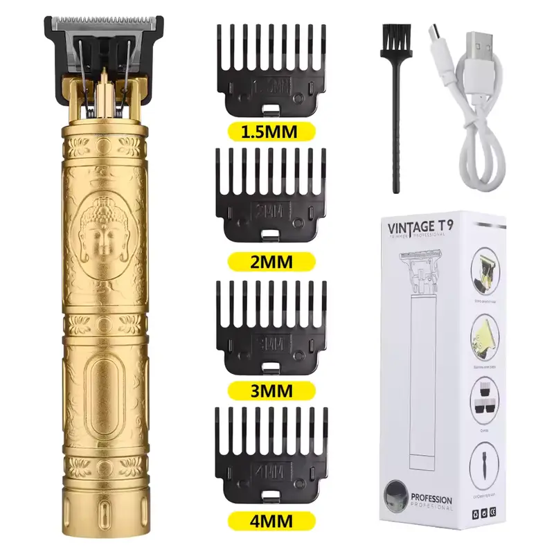 Men's Retro T9 Haircutting Machine Set with Trimmer and Electric Shaver for Sensitive Areas - Comfort 3