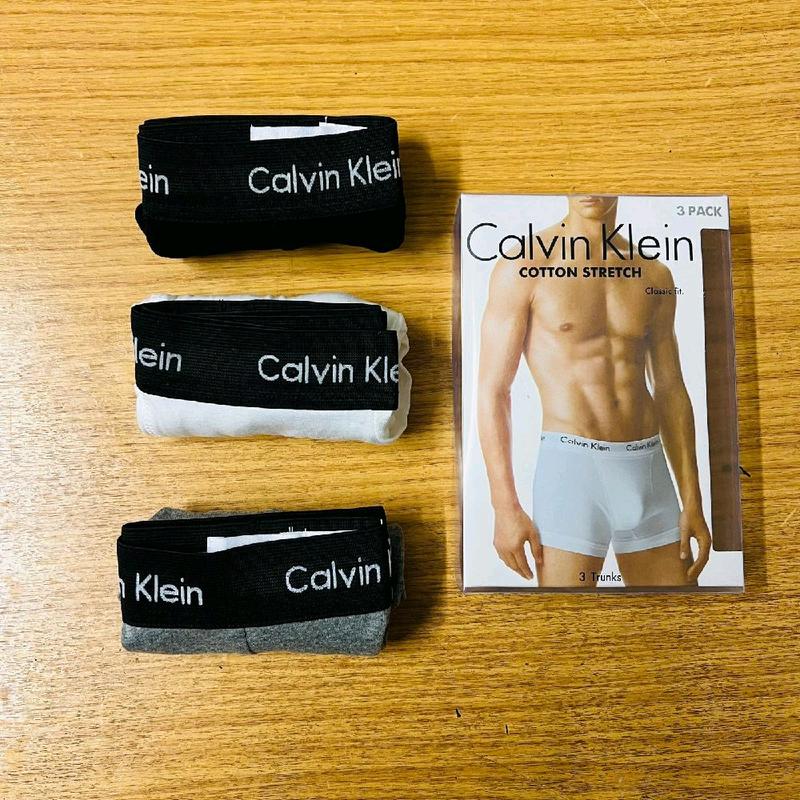 Calvin Klein Mans Grey black white boxer trunks classic fit Low Rise underwear Menswear boxers Set Plain Fashion Socks 1
