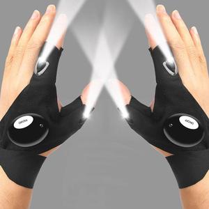 Led Flashlight Gloves, 1 Pair Fishing Flashlight Gloves for Men, Gloves with Lights for Camping Fishing Repairing, Valentine's Day Gift