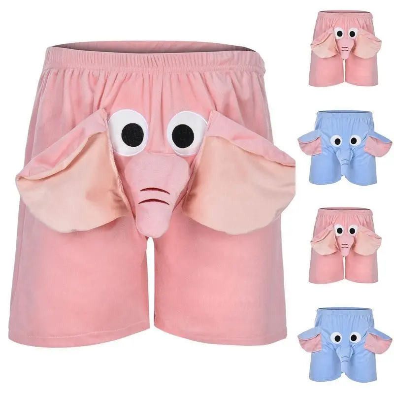 Men Shorts Elephant Boxer Novelty ShortsHumorous Underwear Prank Gifts For Men AnimalThemed Boxers Shorts Lingerie Panties 0