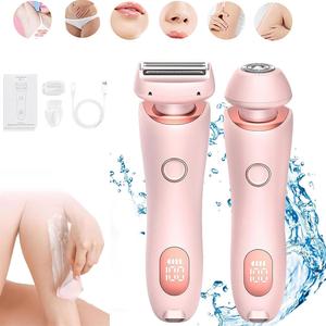 【UK SELLER】Comfort Women's Electric Shaver, EpilatorHair Remover, Portable Lady Razors,Waterproof Wet Dry Portable Body HairTrimmer, Body Trimmer, Summer Gift Hair Removal Smooth Sensitive Pink
