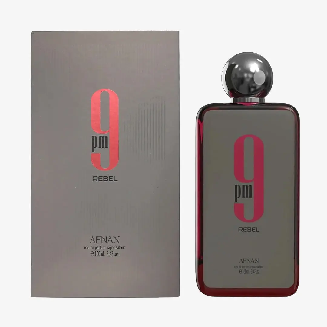 【Free Shipping】Afnan 9PM Rebel Unisex Eau De Parfum - Fruity, Woody, and Ambery Notes - 3.4 Fl. Oz