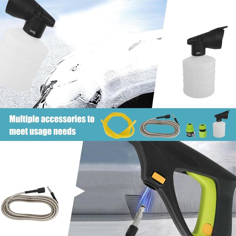 Product Introduction of Portable Pressure Washer High Power，Washer 3000W Electric Pressure Washer Machine 110Bar Car Cleaner Garden Washer with 5L/min flow rate，for Cleaning Terraces, Garden Furniture, Paths, Vehicles. 8