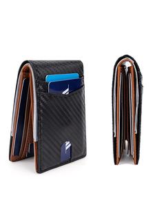 Men's Business Minimalist Carbon Fiber Pattern RFID Blocking Wallet, Exquisite Wallet with Card Slots, Trendy All-match & Exquisite Wallet for Birthday Gift