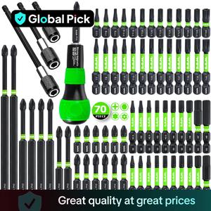 Impact Type Screwdriver Bit Set, Manual Screwdriver Bit Set, 1/4 Inch Hex Shank & Phillips & Torx Screwdriver Bit Set for Home Building Repair, Replaceable Hex Shank Drill Bits for Power Tools