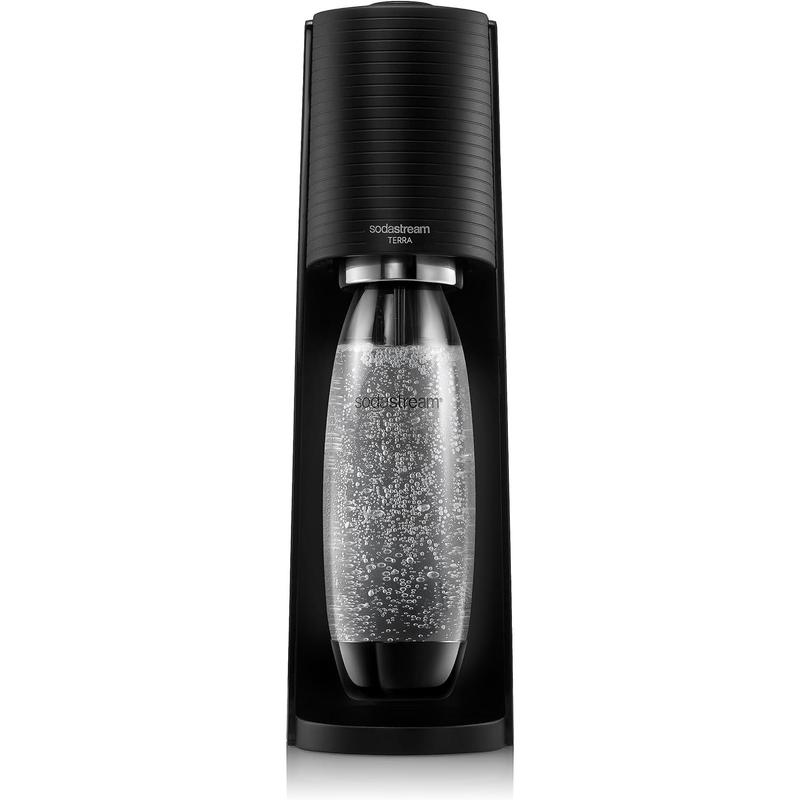 SodaStream - Terra Sparkling Water Maker, Quick Connect CO2 System, Includes 60L Gas Cylinder, BPA-Free 1L Bottle, Eco-Friendly & Reduces Plastic Waste, Black 7