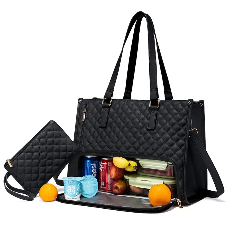 New Lunch Bag Women's Insulated Lunch Box Women's Leak-proof Large Purse Diagonal Computer Storage Bag Picnic Bag