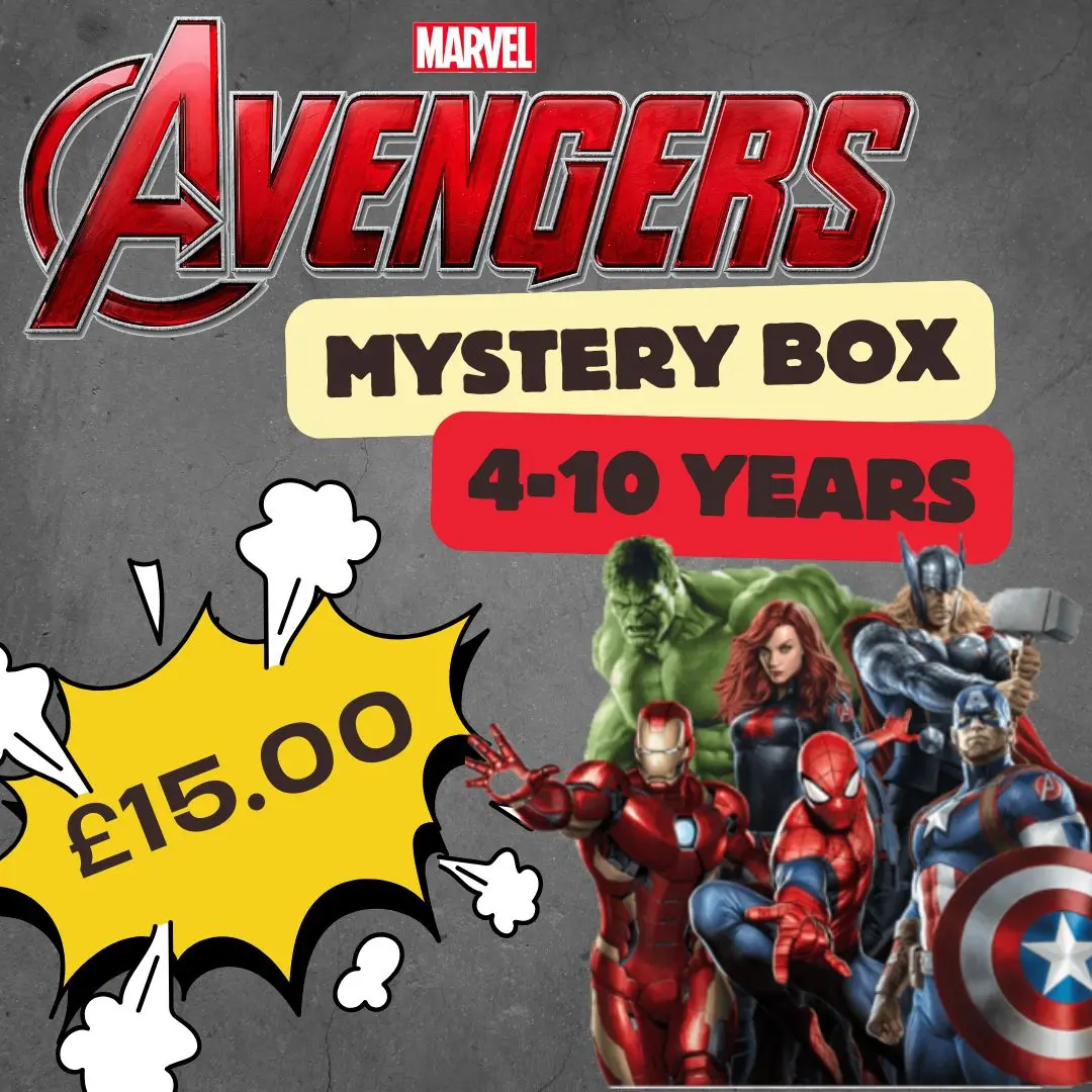 Marvel Avengers Boys Mystery Bundle | Total Value £35 | 4 Amazing Kids Items | Nightwear, Lunchboxes, Underwear, Backpacks | 4-10 years
