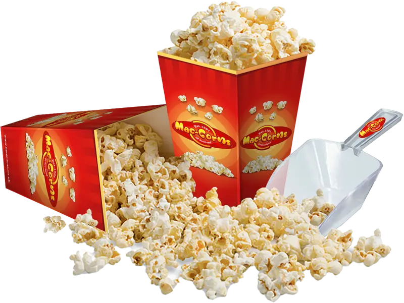 Mac-Corns - Bulk Pack Bundle ~ 2.1kg Salted Popcorn + 60 Tubs + Scoop ~ Traditionally Popped 2