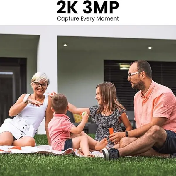 AOQEE Security Camera Outdoor Wireless Solar - 2K CCTV Camera Systems, Battery Operated Home/House Security, PIR Detection, IP65, Colour Night Vision, SD card/Cloud Storage, Works with Alexa S1 Recording White 1