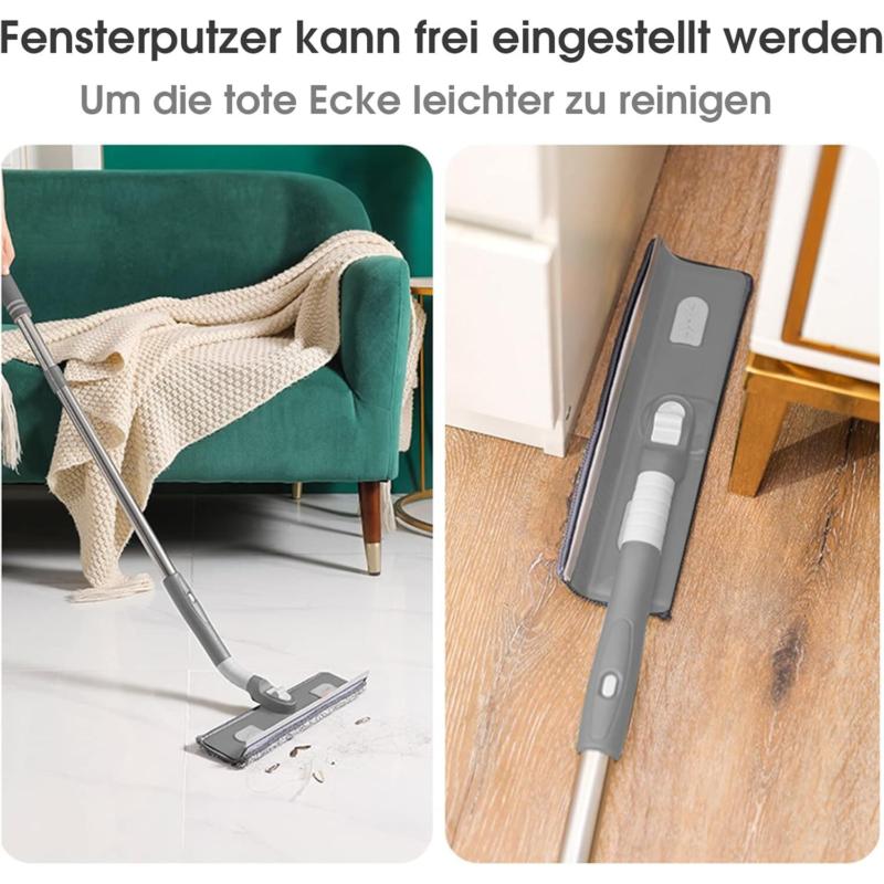 Wall Cleaner with Long Handle Baseboard Wall Cleaner Mop 360°   Rotation for Home Cleaning Microfiber 7