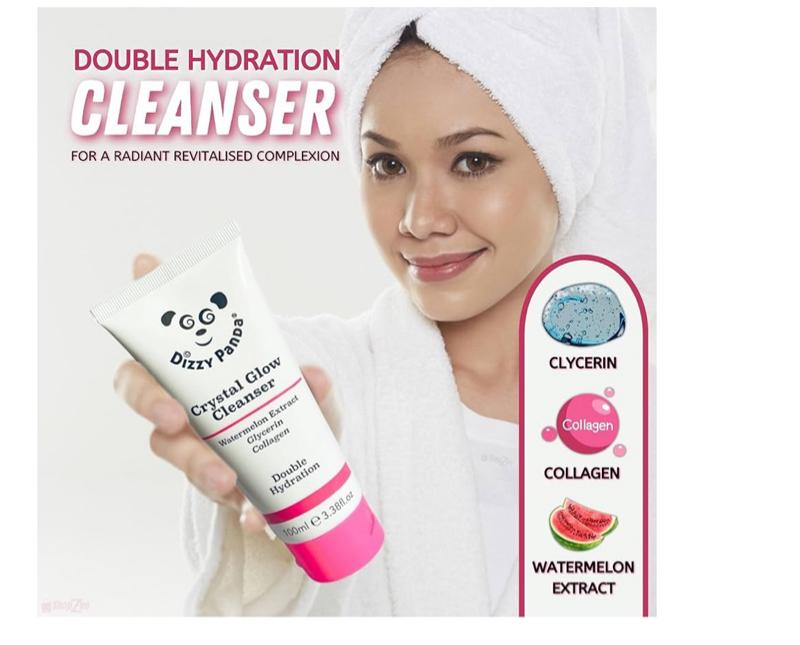 Product Introduction of Dizzy Panda Crystal Glow - Cleanser, Eye Cream, Gel Lotion, Toner, Face Serum, Face Cream - Skincare, Facial Comfort Set 7