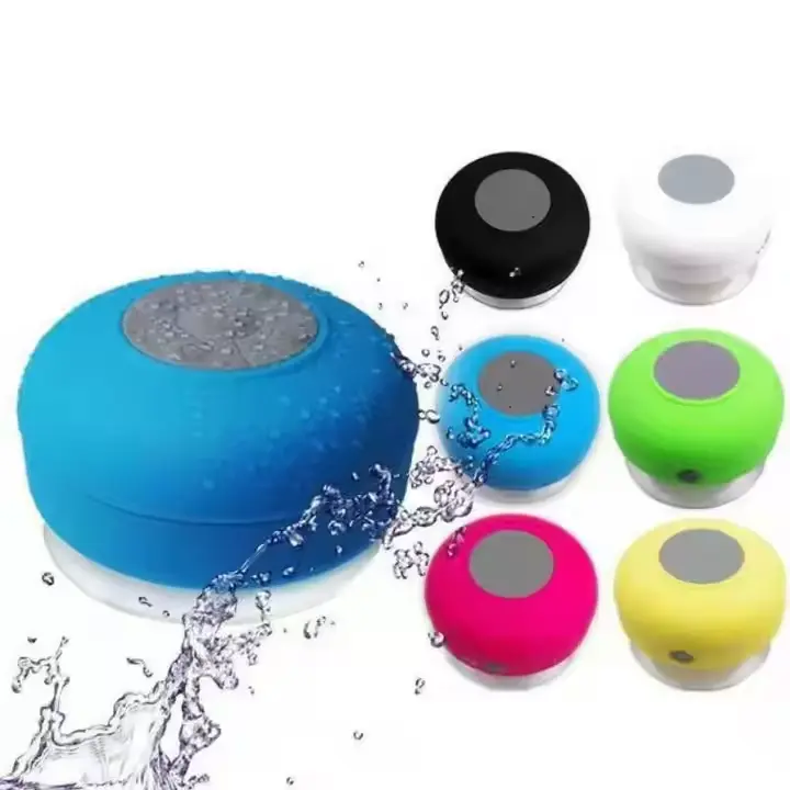Home Bathroom Shower Speaker Theatre System Theater Mini Music Audio Wireless Ipx-4 BT Sports BTS-06 Waterproof Speakers Black