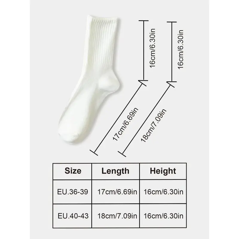 Women's Solid Crew Socks, Comfy Mid Calf Socks, Summer Wear 2025, Fashion School Wear Uk, Women Hosiery for All Seasons, Back To School Clothes, Comfy Wear for Women, Autumn Wear 2025, Valentine's Day Gift for Girl, Cosy Socks Womenswear Comfort 6
