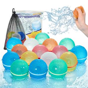 Reusable Water Ball, Silicone Water Bomb with Mesh Bag, Water Balloon Toy for Pool Party, Suitable for Boys and Girls, Kids Toys, Swimming Pool Portable Toys, Swimming Ball Pit Toys for Girls Fun, Pool Kit