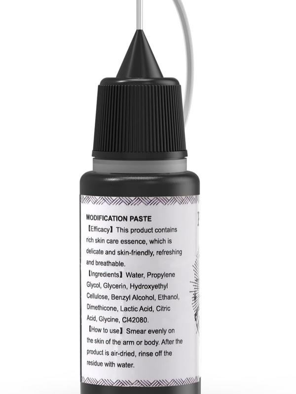 Temporary Tattoo Kit 8 Bottles Color Temporary Tattoo Ink,105 Pcs Stencils Kit for Body Paint DIY Fake Tattoos for Kids&Women (Black,Red,Green... 5