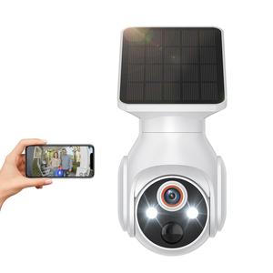 Solar Powered Wireless Security Cameras, 355° View Battery Powered Camera with AI Human Detection, 2-Way Talk, Color Night Vision, Indoor Outdoor Surveillance Dome Cam