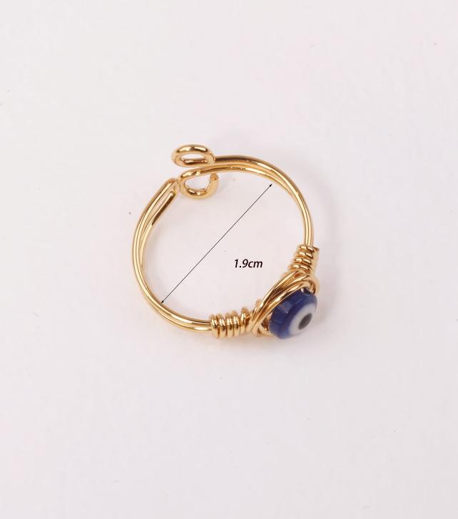 Evil Eye Decor Cuff Ring for Women - Fashion Accessory 3
