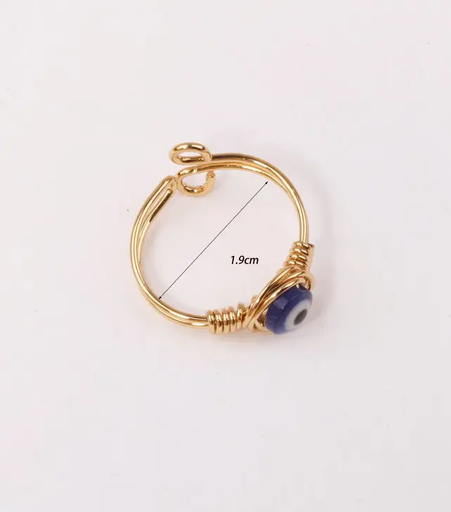 Evil Eye Decor Cuff Ring for Women - Fashion Accessory 3