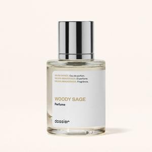 Woody Sage, Dossier, Unisex Perfume, 50ml, Eau de Parfum, Fig Tree, Grapefruit, Marine Notes, Ambrette, Clary Sage, Amberwood