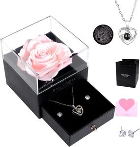 preserved Real Red Rose, Enchanted Real Rose Flower for Valentine's Day Anniversary Wedding Bthday Romantic Gifts for her