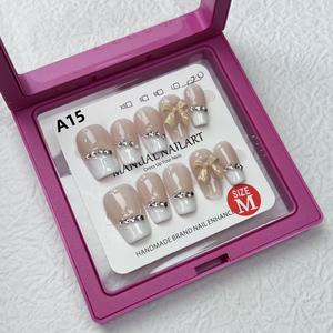 This handcrafted French classic bow can be detachable and reused by pressing the nails press  nails short  press  nails