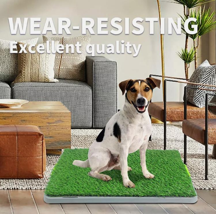 Large Pet Dog Toilet Mat Indoor Restroom Training Grass Potty Pad Loo Tray PadUK 3