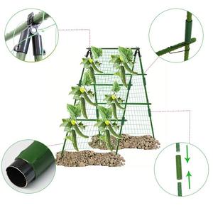 Garden Plant Support Frame, 1 Box Solid Climbing Plant Structure Set with Connector & Hook Ring, Plant Support Frame for Vegetable & Flower Growth
