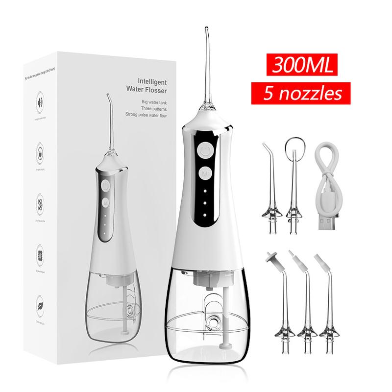 Portable Water Flosser, Cordless Oral Irrigator with Toothpick, USB Rechargeable Dental Flosser, 1500mAh Lithium Battery, Unscented, 4V Max, for Oral Care and Quartz Powder Cleaning - 2Color 8