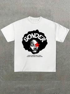 Unisex's Graphic Print Round Neck Tee, Regular Fit Casual Fashion Short Sleeve T-shirt for Summer, Men's Top for Daily Wear