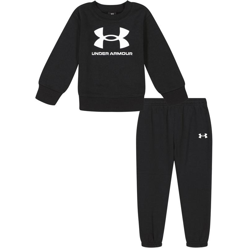 Under Armour Boys Big Logo Set Infant Fleece Tracksuit Sports Casual 2